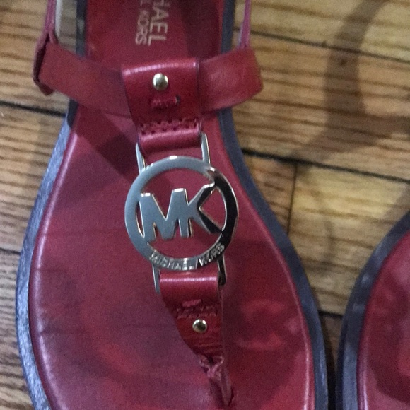 michael kors red sandals